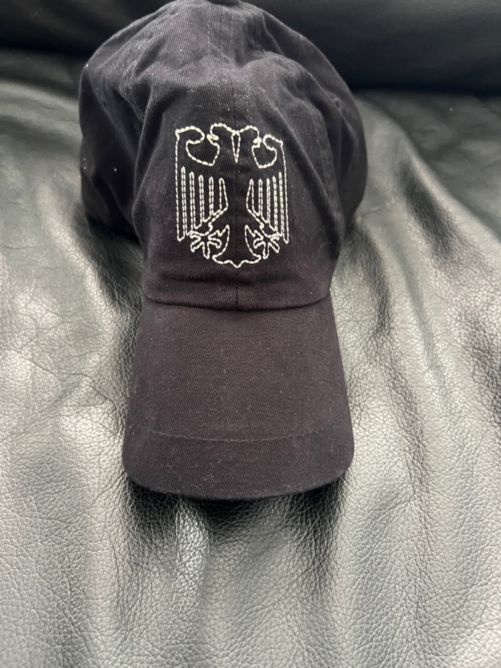 Yeezy Black Embroidered Vulture Baseball Cap